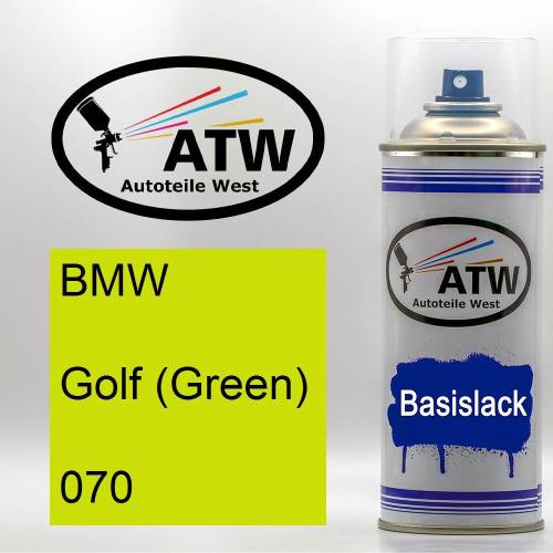 BMW, Golf (Green), 070: 400ml Sprühdose, von ATW Autoteile West.